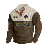 Milwaukee Corduroy Button Baseball Pullover