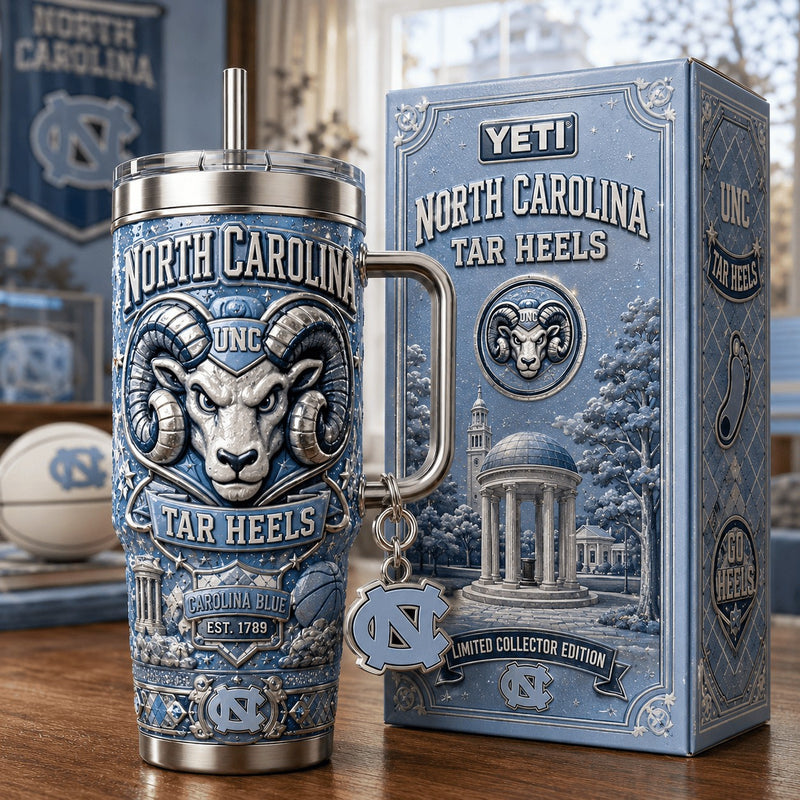 Carolina Tar Heel Blue Jewel 40oz Tumbler