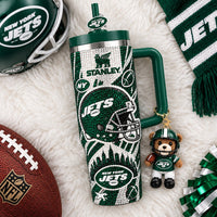 New York Jet Football Starry 40oz Tumbler