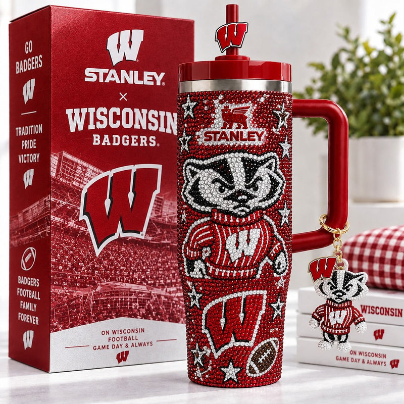 Wisconsin Badger Football Luxe 40oz Tumbler