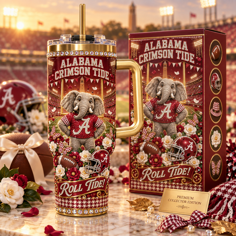 Alabama Rhinestone 40oz Tumbler