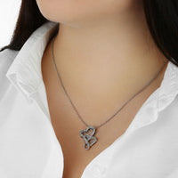 To Wife From Husband 3 Double Hearts Necklace