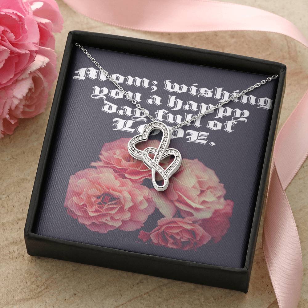 Happy Mother's Dayike Mens Production Double Hearts Necklace