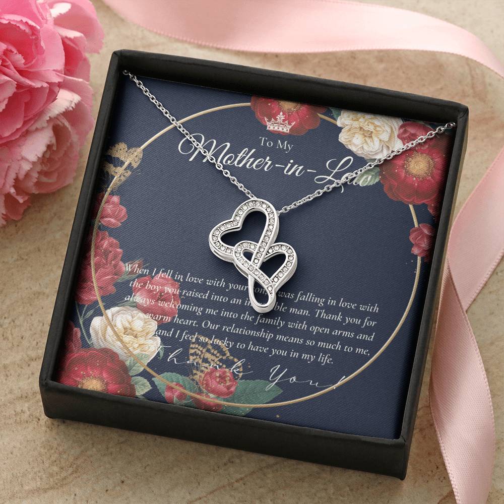 Mother In Law Gift  Mom In Law Jewelry  Mother's Day Gift For Mother-In-Law  Gift For Mother In Law  Mother-In-Law Nec 3 Double Hearts Necklace