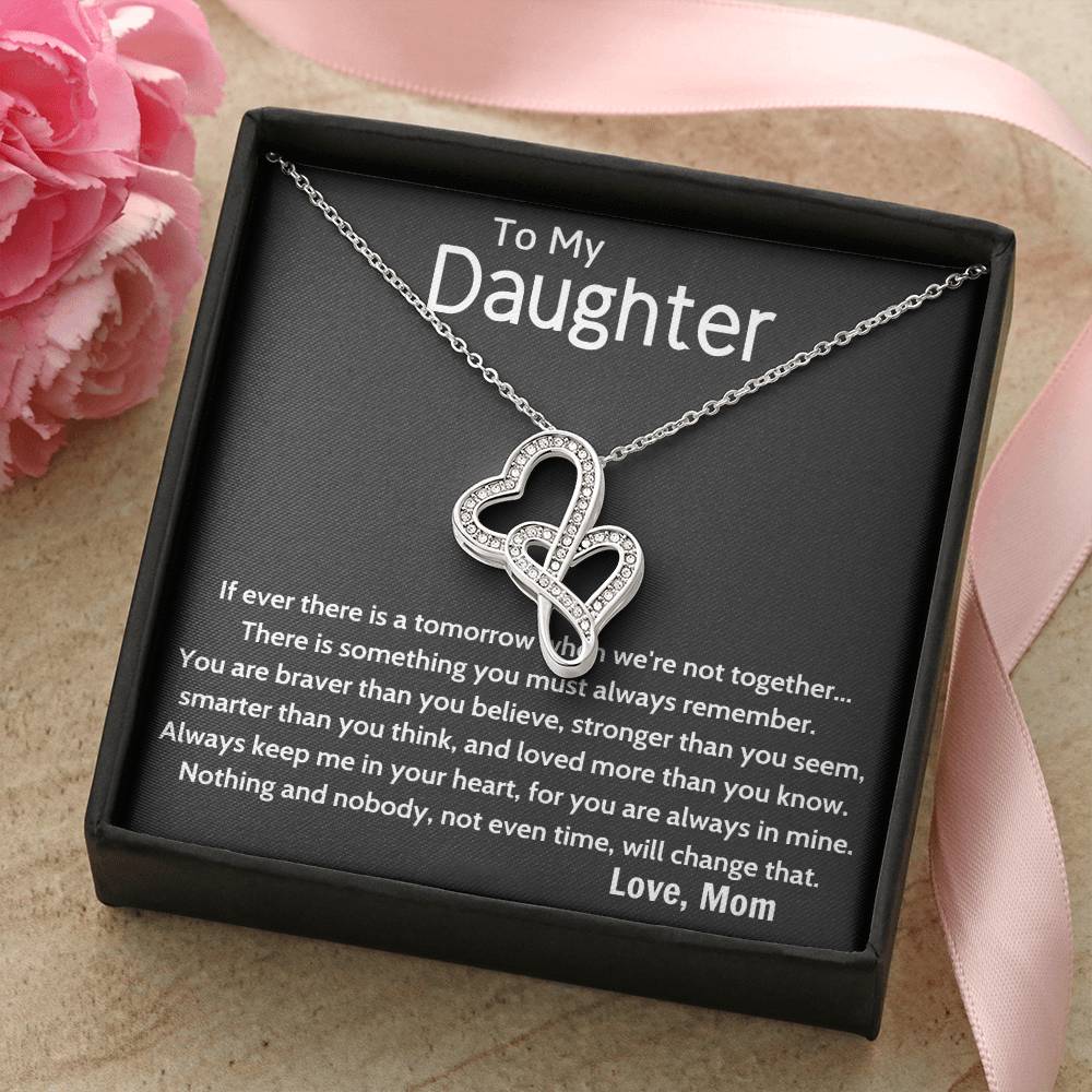 Daughter Gift Necklace Daughter Birthday Gift Gift For Daughter Daughter Jewelry 4 Double Hearts Necklace