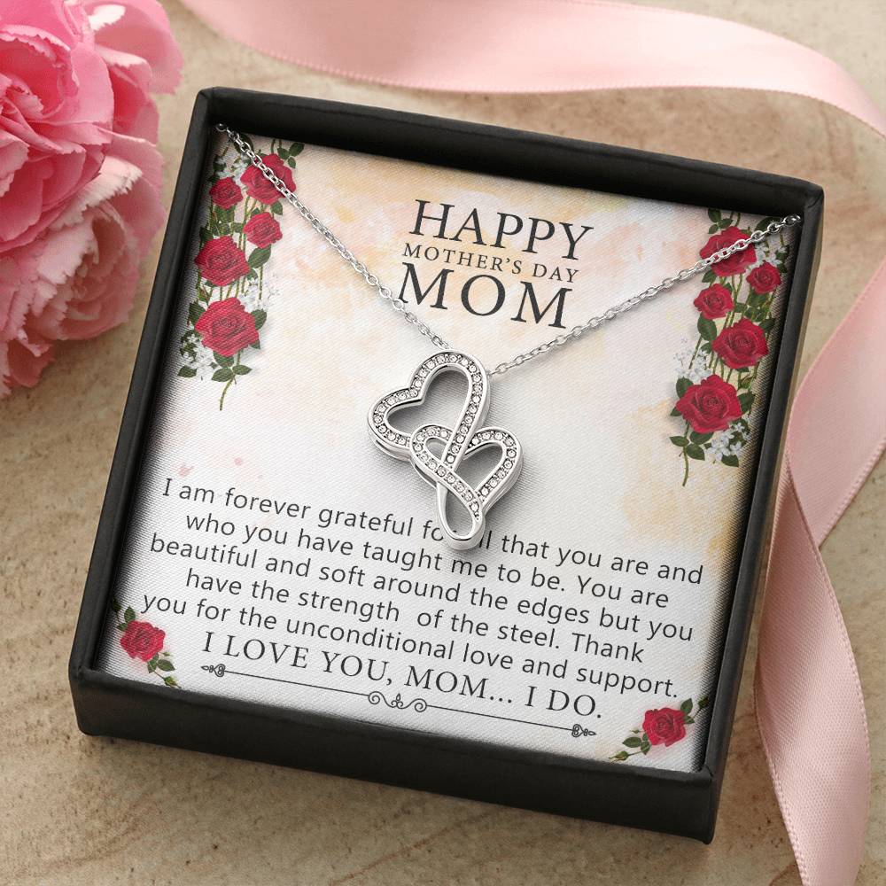 Mother&#39;s Day Gifts For Mom From Daughter Double Hearts Necklace