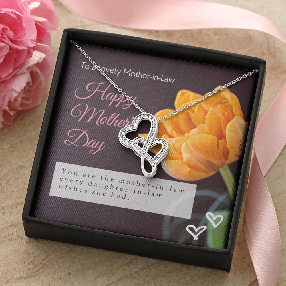 For Mother&#39;s Day - Mother&#39;s Day Gift Double Hearts Necklace
