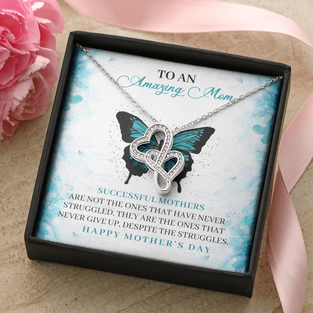 Mother's Day Love Necklace 1 Double Hearts Necklace