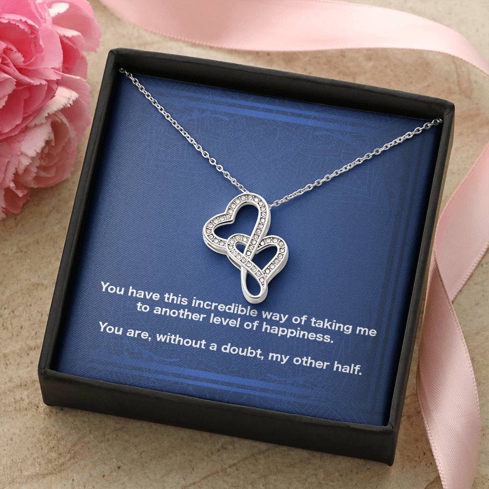 Another Level Of Happiness  Connected Hearts Necklace Double Hearts Necklace