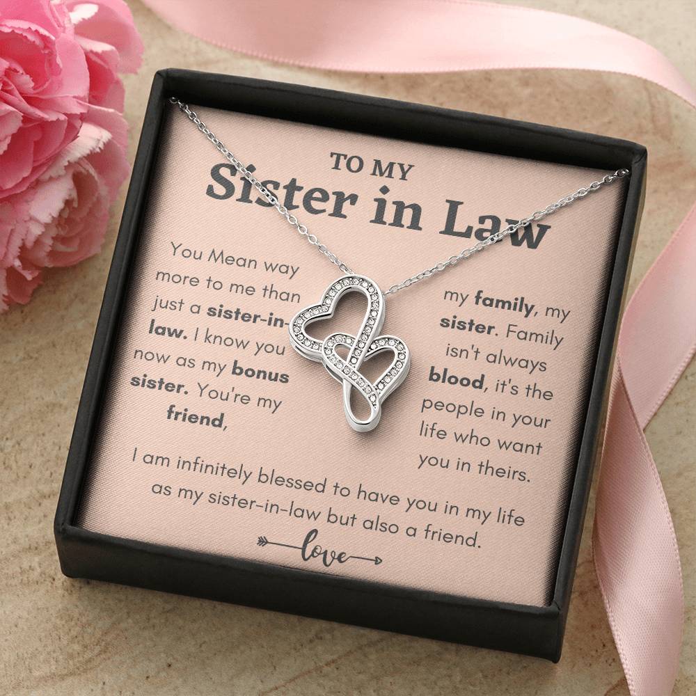 Necklace For Sister- In- Law Double Hearts Necklace