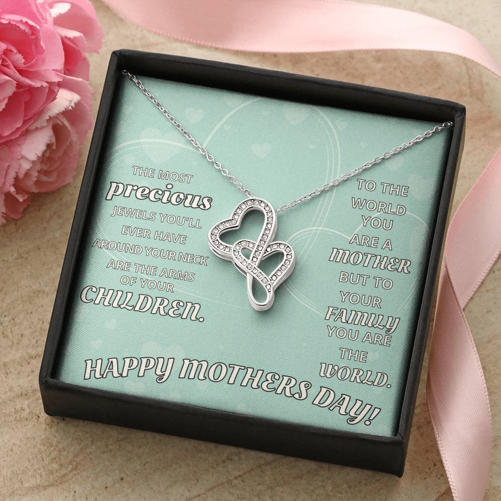 The Best Gift For A Mom This Mother's Day! 1 Double Hearts Necklace