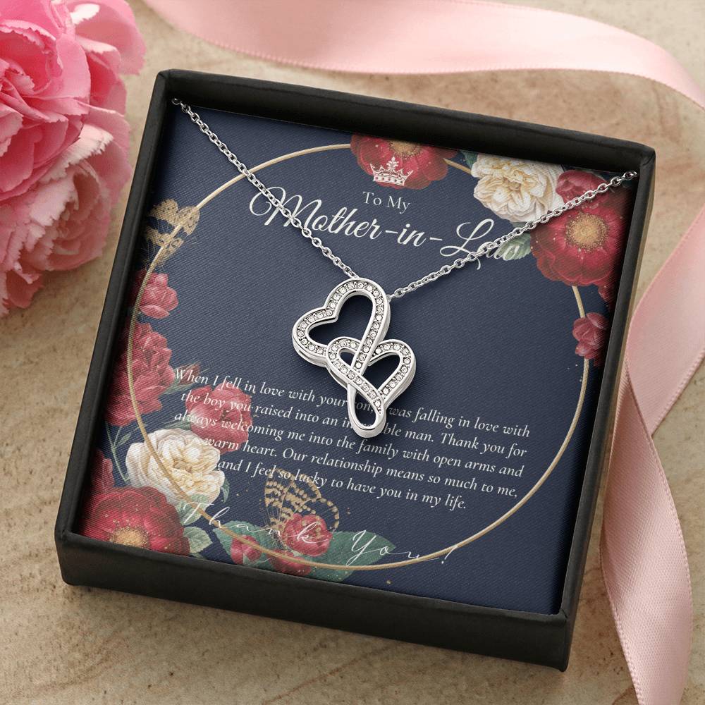Mother In Law Gift  Mom In Law Jewelry  Mother's Day Gift For Mother-In-Law  Gift For Mother In Law  Mother-In-Law Nec Double Hearts Necklace