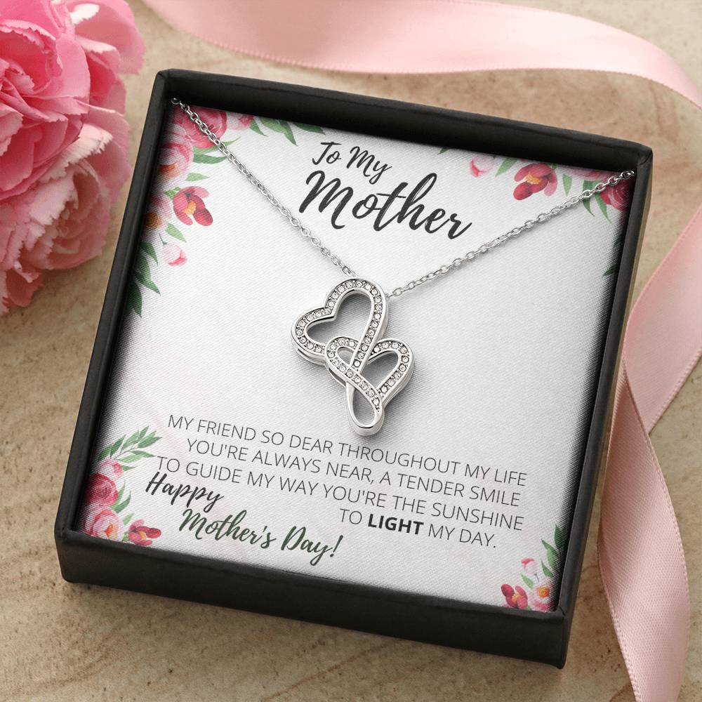 The Best Gift For A Mom This Mother's Day! 2 Double Hearts Necklace