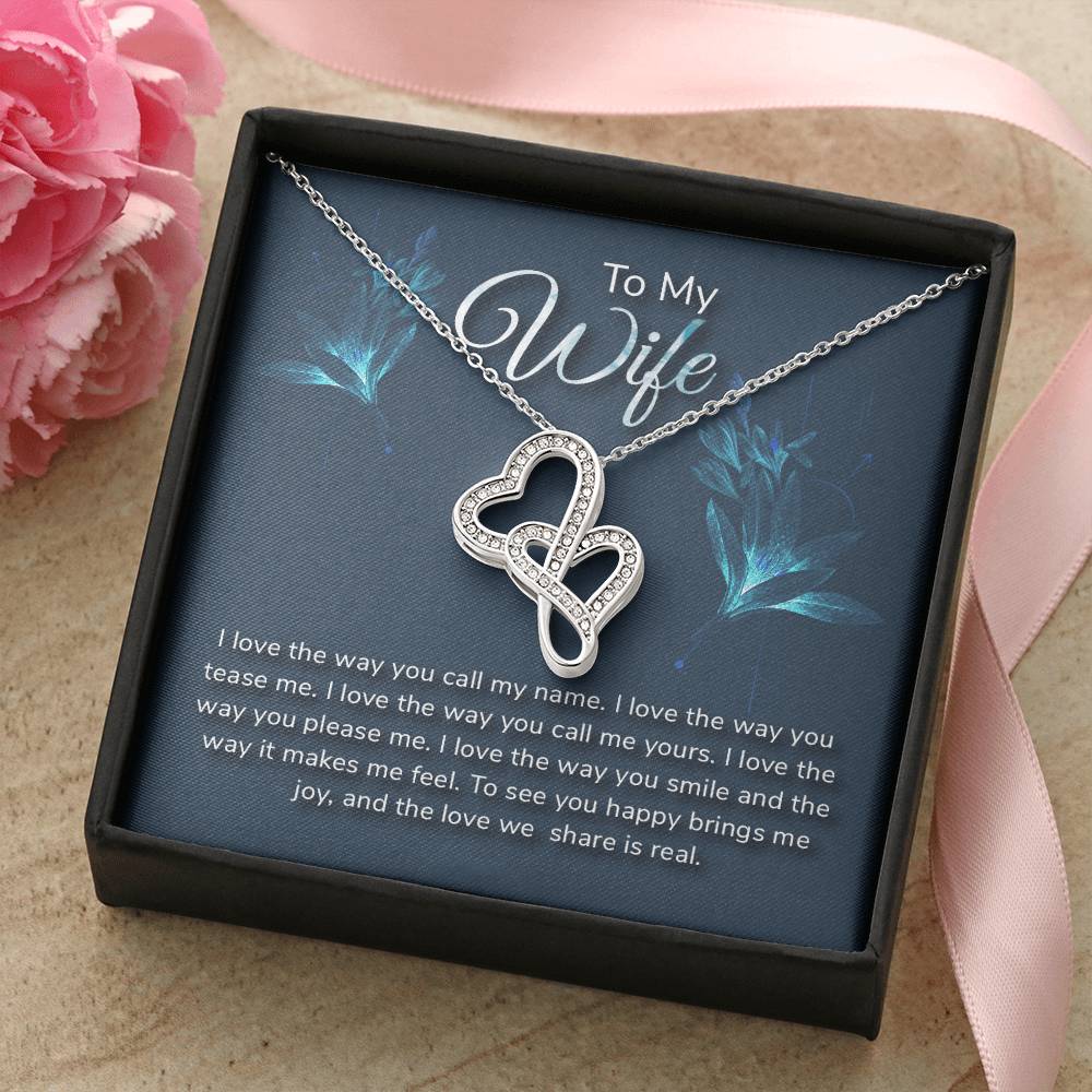 Husband To Wife - Necklace Double Hearts Necklace