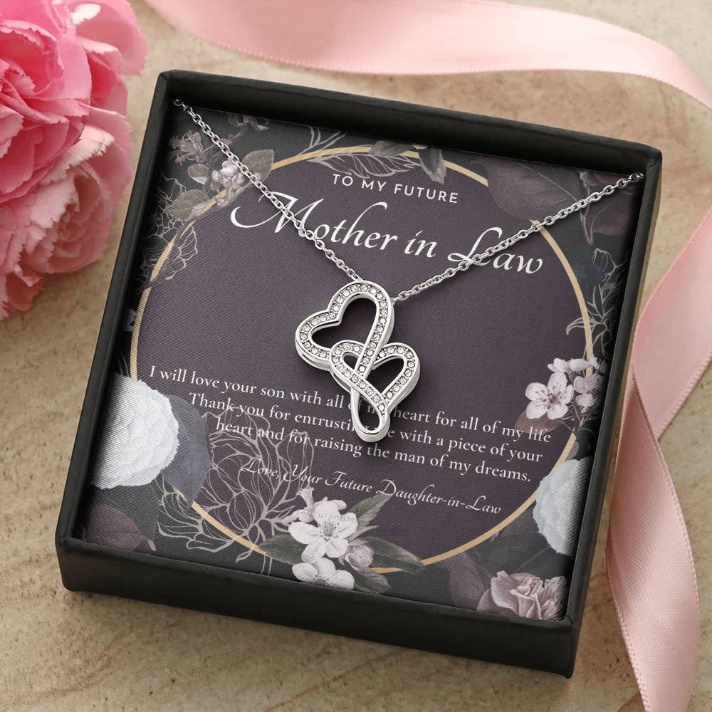 Future Mother In Law Gift  Mom In Law Jewelry  Mother&#39;s Day Gift For Mother-In-Law  Gift For Mother In Law  Mother-In- 2 Double Hearts Necklace