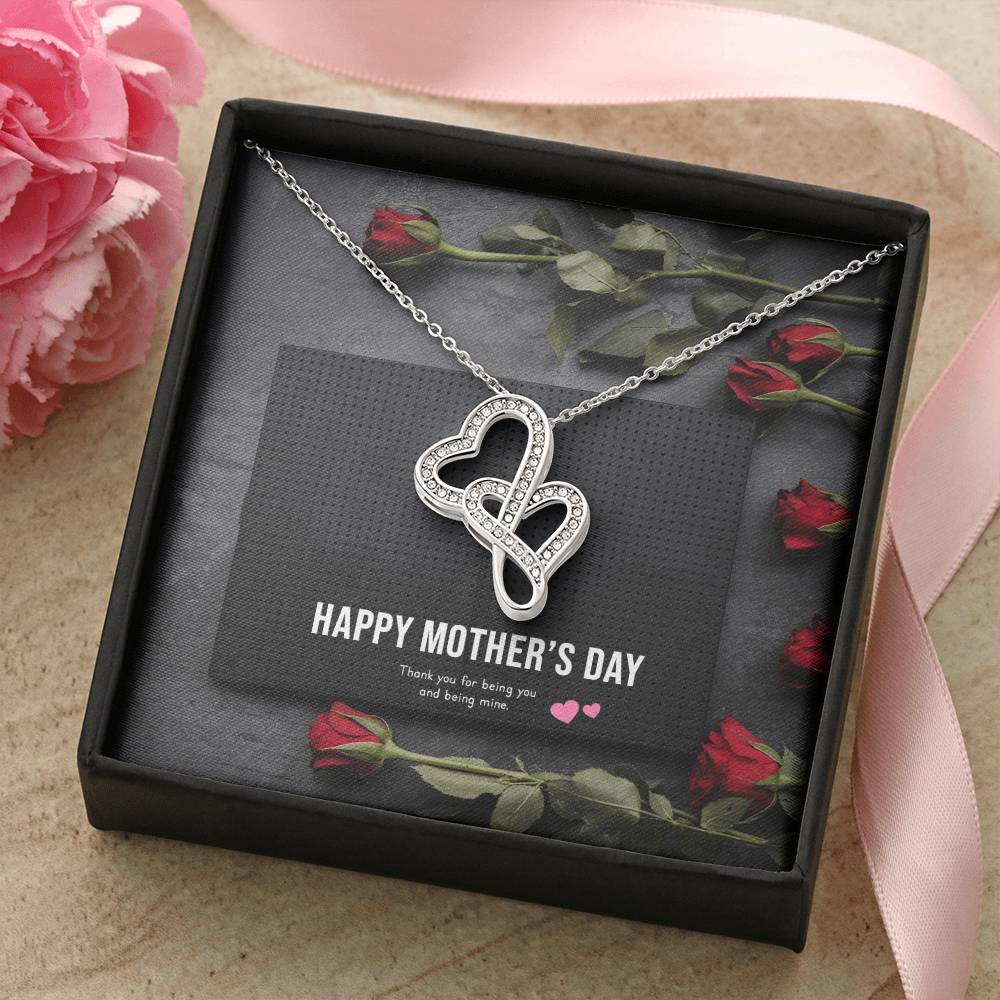 Mother&#39;s Day 2021 Gift - Classic Double Heart Necklace Double Hearts Necklace