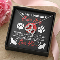 Gift For Her Kitten Lady My Dreams Came True The Day I Met You  Double Hearts Necklace