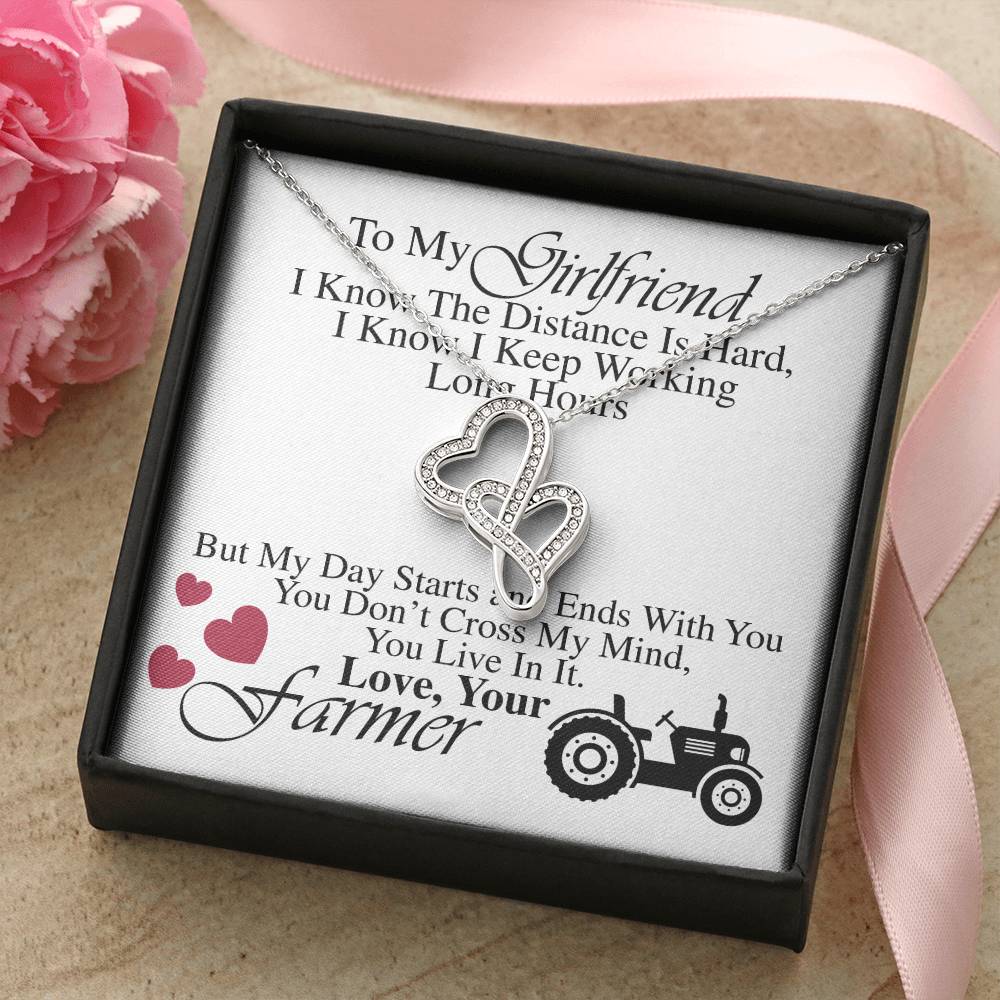 Farmer&#39;s Girlfriend  -  Double Hearts Necklace