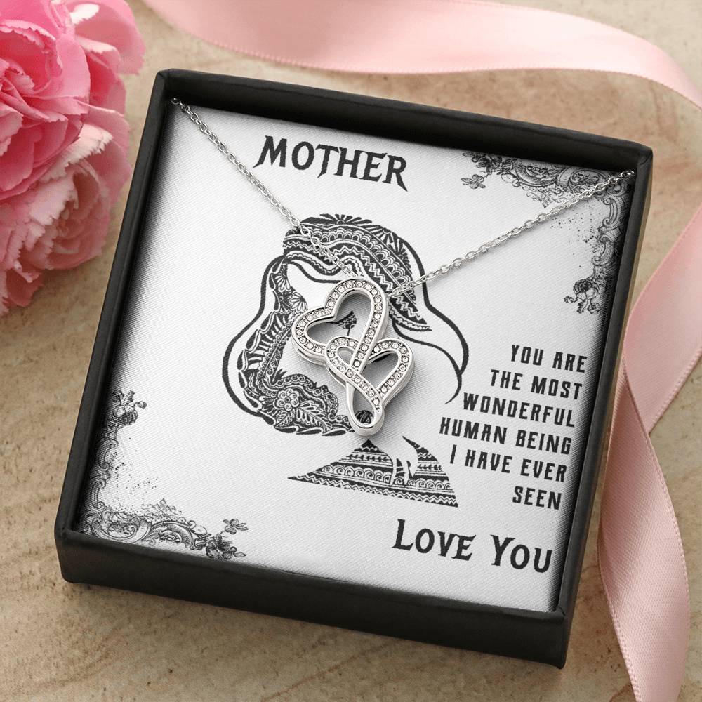 Mother&#39;s Day Best Gift Double Hearts Necklace