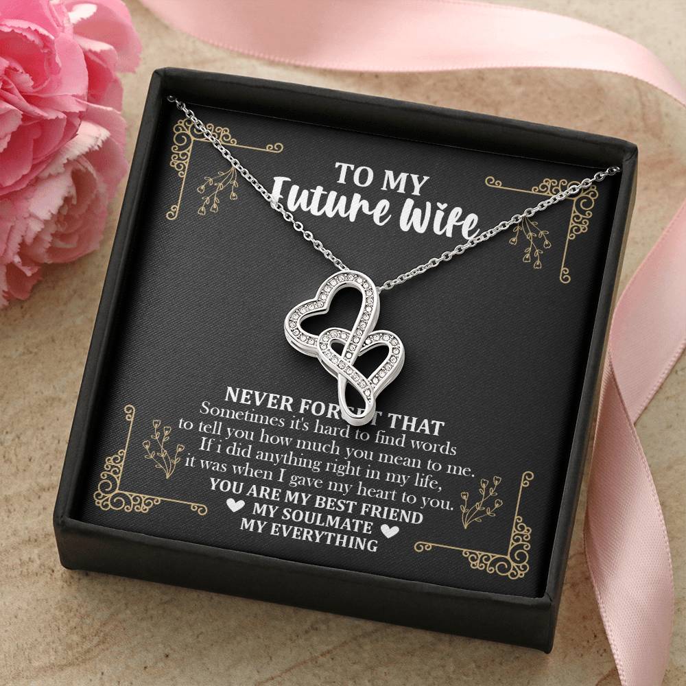 To My Future Wife   Double Hearts Necklace