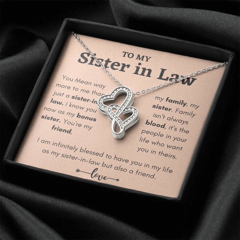 Necklace For Sister- In- Law Double Hearts Necklace