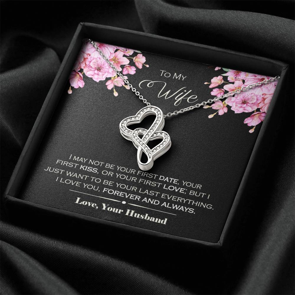 Gift For Wife 2 Double Hearts Necklace