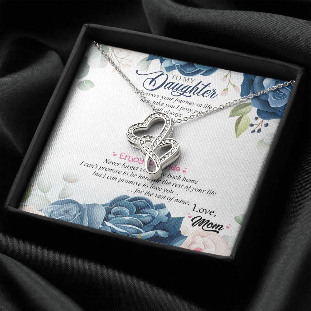 To My Daughter -  6 Double Hearts Necklace
