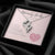 Mother's Day Mommy To Be From Daddy And Bump - 14K White Gold Finish Cubic Zirconia Necklace Double Hearts Necklace