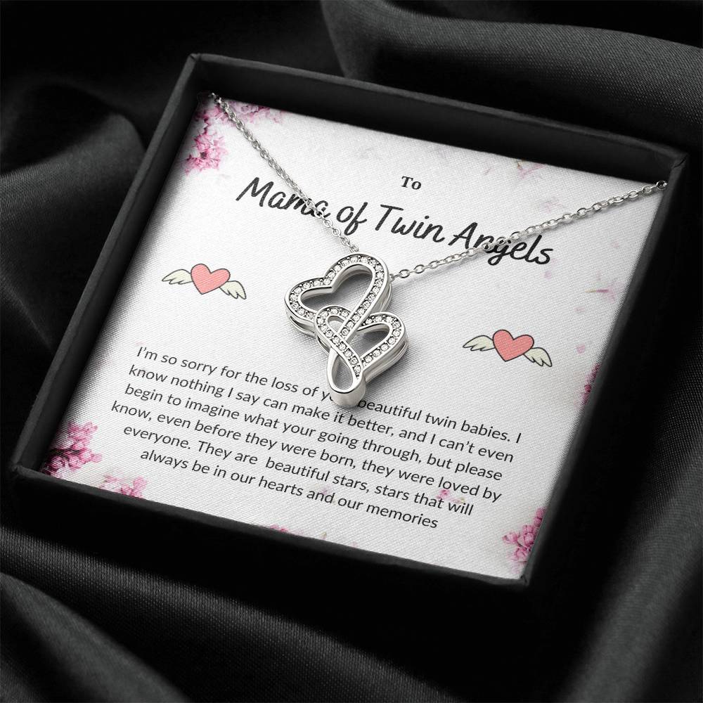 Twin Angels - Double Heart Double Hearts Necklace