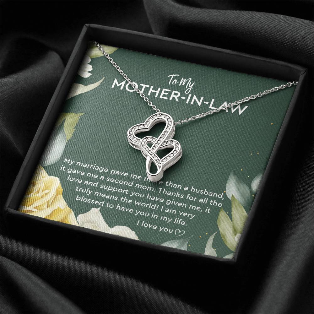 Mother In Law Gift From Bride Mother In Law Gift For Mother's Day Mother In Law Gift From Daughter In Law Mother In La Double Hearts Necklace