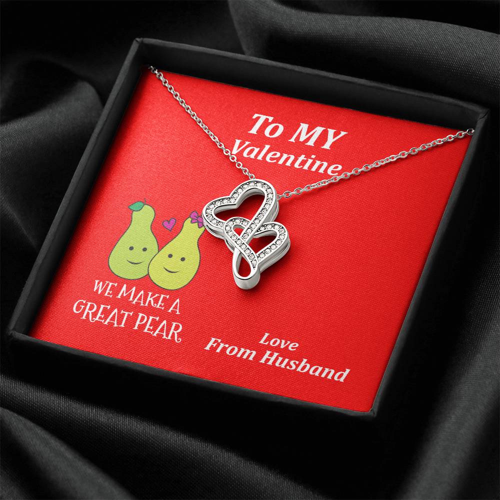 Valentine's Day Gift For Your Loving Wife Gift For Wife From Husband Romantic Gift For Wife Anniversary Gift Double Hearts Necklace