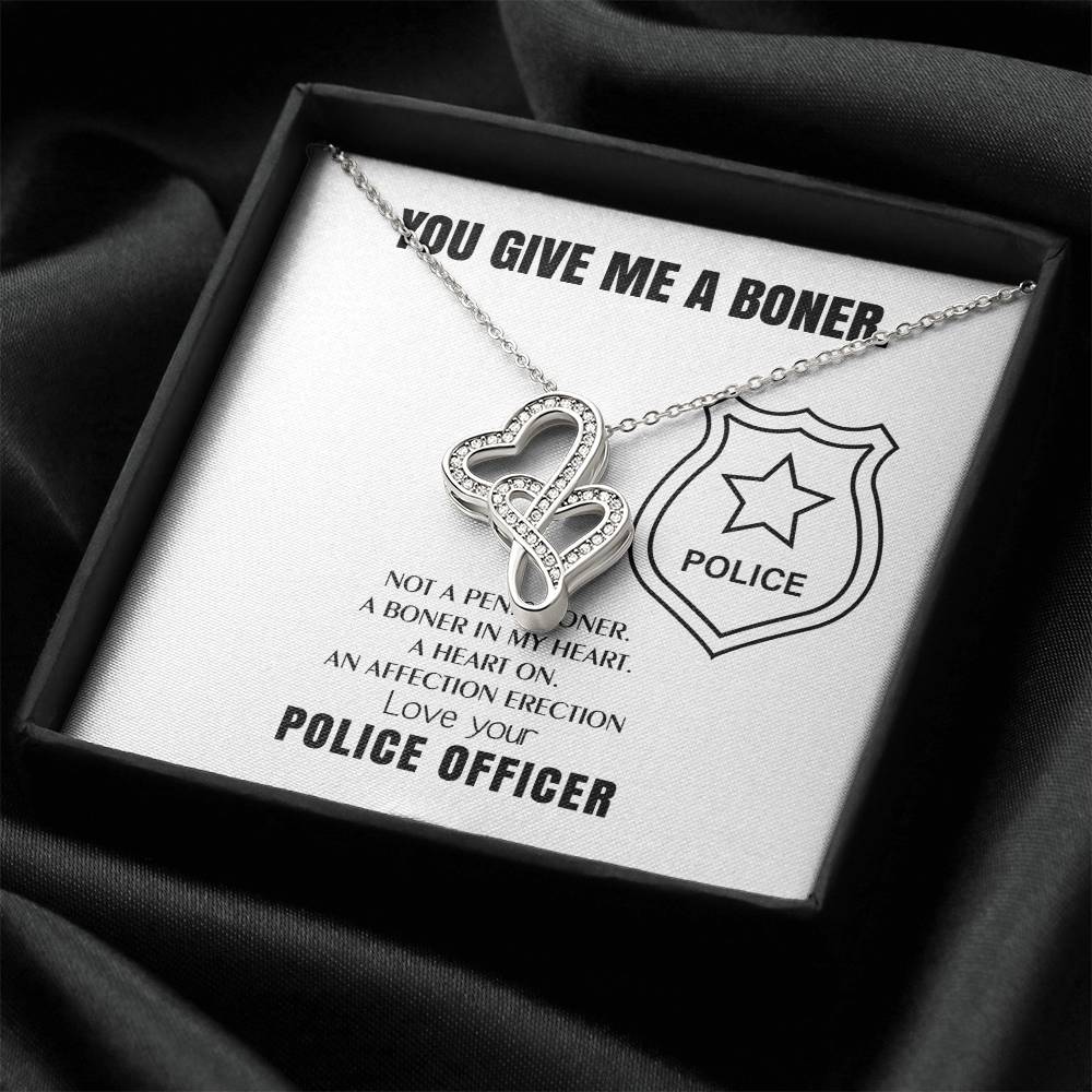 You Give Me A Heart Boner An Affection Erection  Funny & Sarcastic Love For Her Mature Gag Gif 1 Double Hearts Necklace