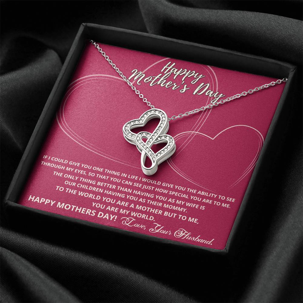 The Best Gift For A Mom This Mother's Day! Double Hearts Necklace