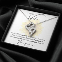 Husband To Wife -  Necklace For Gift Double Hearts Necklace