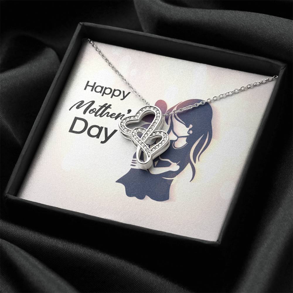 Happy Mother's Day -  Double Hearts Necklace