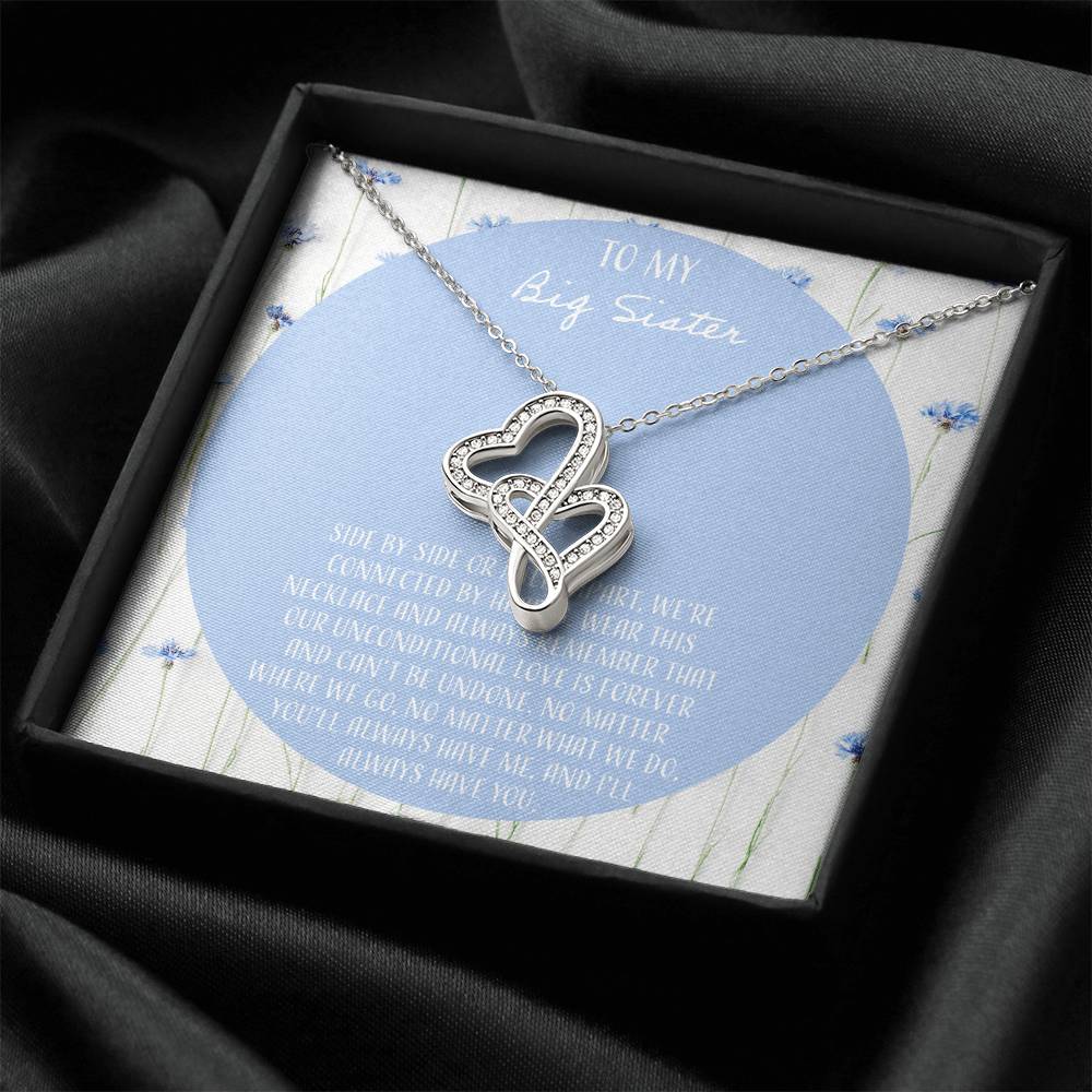 To My Big Sister Double Hearts Necklace