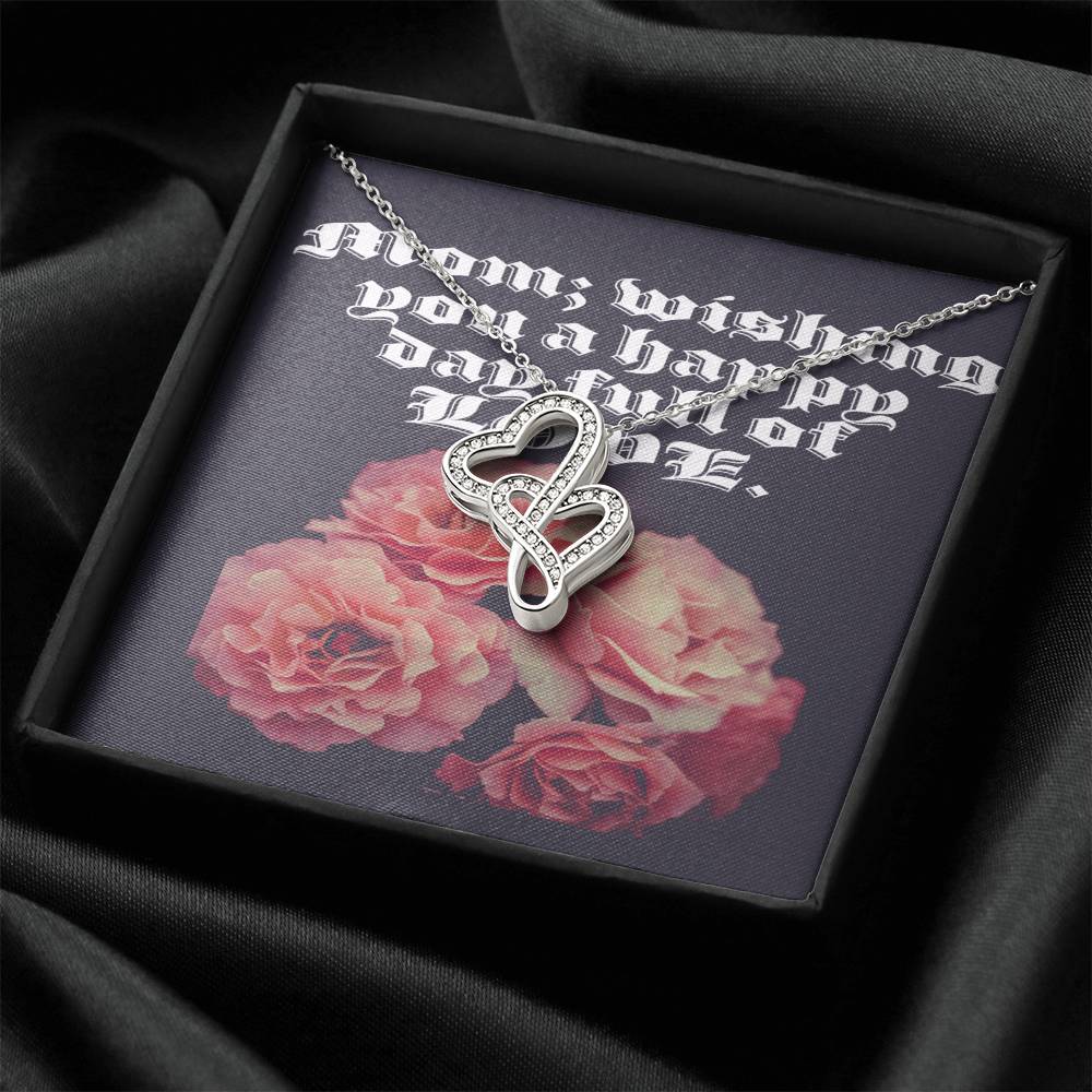 Happy Mother's Dayike Mens Production Double Hearts Necklace