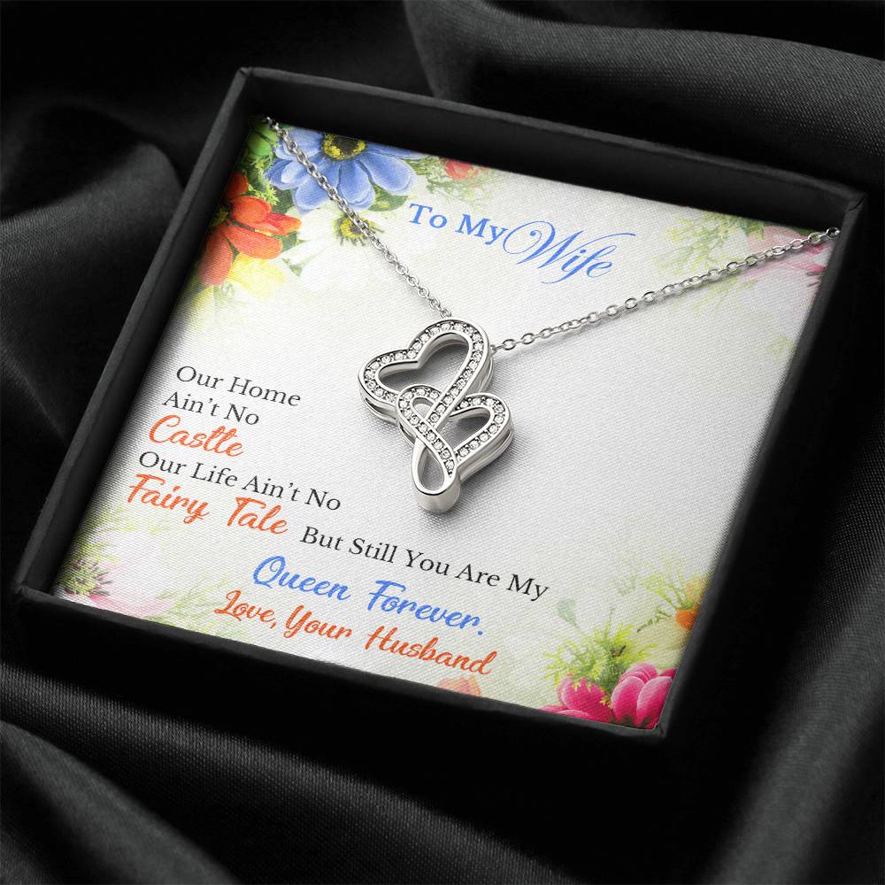 Husband To Wife Necklace Double Hearts Necklace