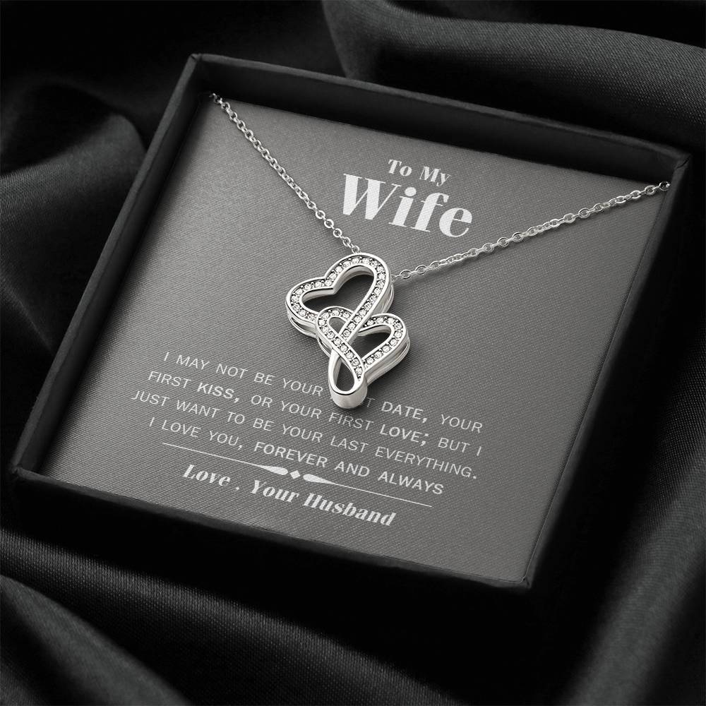 Heartto My Wife Necklace Anniversary Gift For Wife Birthday Gift For Wife Gift For Wife Necklace For Wife Gift For Wif Double Hearts Necklace