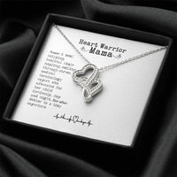 Heart Warrior Mama Chd Necklace Double Hearts Necklace