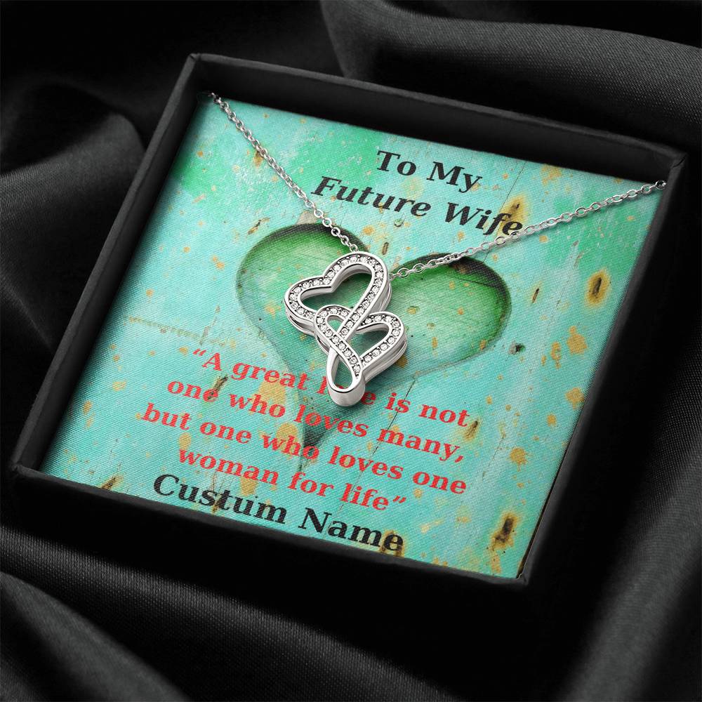 Gift For Daughter Daughter Necklace From From Husband To Wife Birthday Wedding Celebrate Double Hearts Necklace