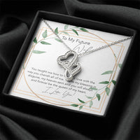 Joined Hearts Necklace Future Wife Gift Birthday Gift For Fiancee Engagement Birthday Gift Future Wife Jewelry First D Double Hearts Necklace