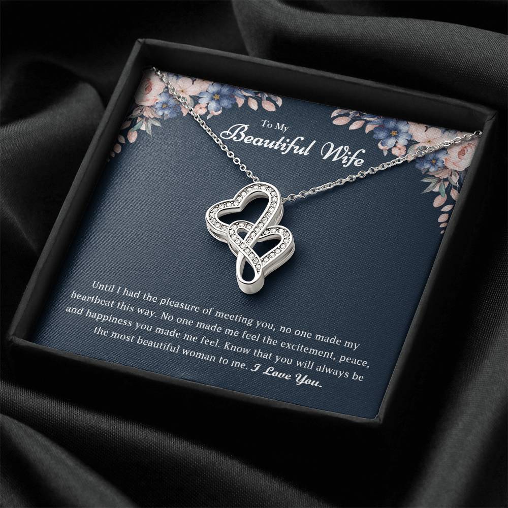 Perfect Gift For Wife Double Hearts Necklace