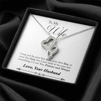 To Wife From Husband 2 Double Hearts Necklace