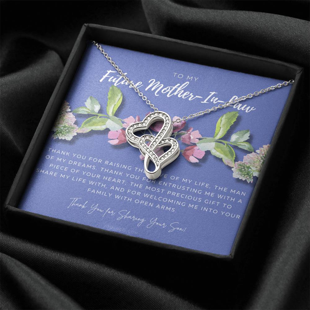 Future Mother In Law Gift  Mom In Law Jewelry  Mother's Day Gift For Mother-In-Law  Gift For Mother In Law  Mother-In- 1 Double Hearts Necklace