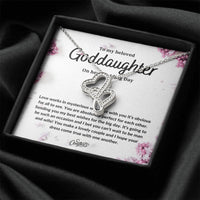 Goddaughter On Her Wedding Day - Double Heart Double Hearts Necklace