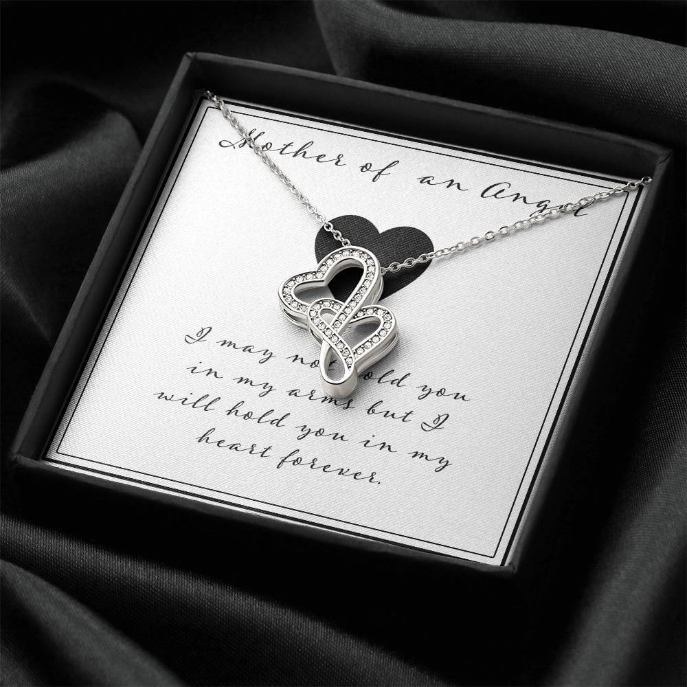 Mother Of An Angel Double Hearts Necklace