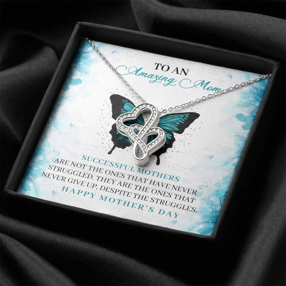 Mother's Day Love Necklace 1 Double Hearts Necklace