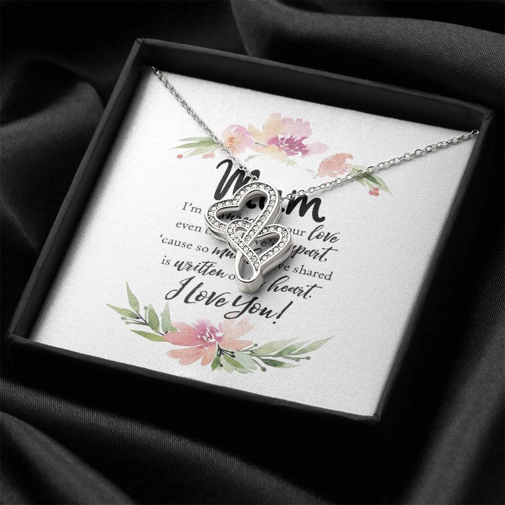 Mother's Day Or Birthday For Mum Uk March 27 Long Distance From Mum Gift Two Hearts Joined Gift From Son Or Daughter Double Hearts Necklace