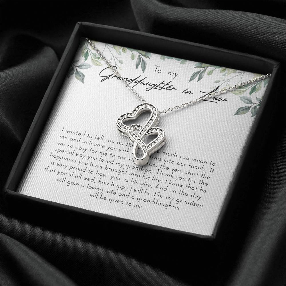 To My Granddaughter-In-Law Gift I Wanted To Tell You  1 Double Hearts Necklace